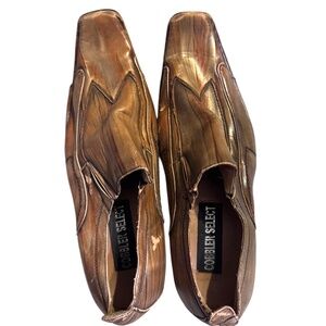 Cobbler’s Select Square Toe Loafers Men’s 8.5 Brown Leather Lined Y2K Style